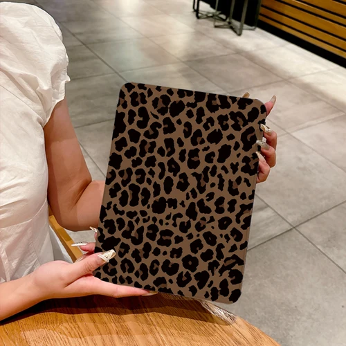 Imagen 2 del producto Funda clásica de leopardo marrón/rosa para iPad pro 10/11 pulgadas 2020/6/7th /8th /Air 3rd/Air 4th/9th gen/Air 5th Gen 2022/Air 11