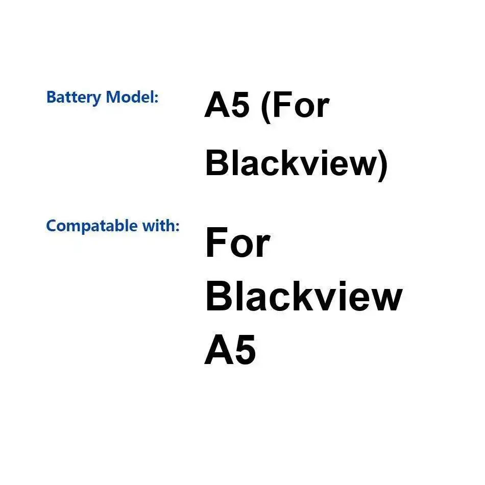 

Надежный аккумулятор для мобильного телефона Blackview A5 2000 мАч