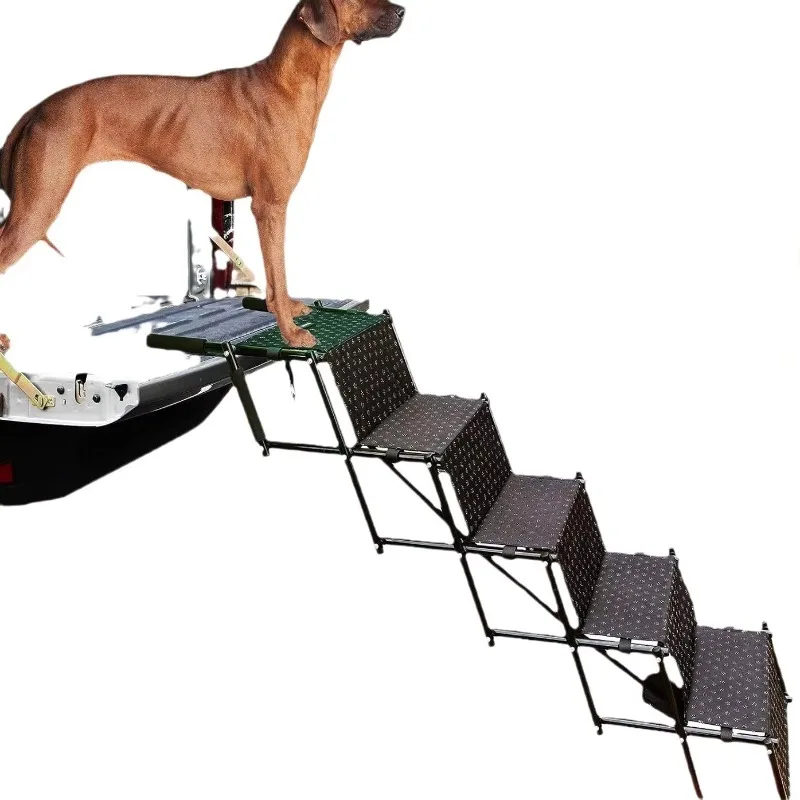

Foldable Pet Car Step Ladder - Portable Dog Ramp for SUV/Truck, Adjustable Slope Stairs for Large/Medium Dogs