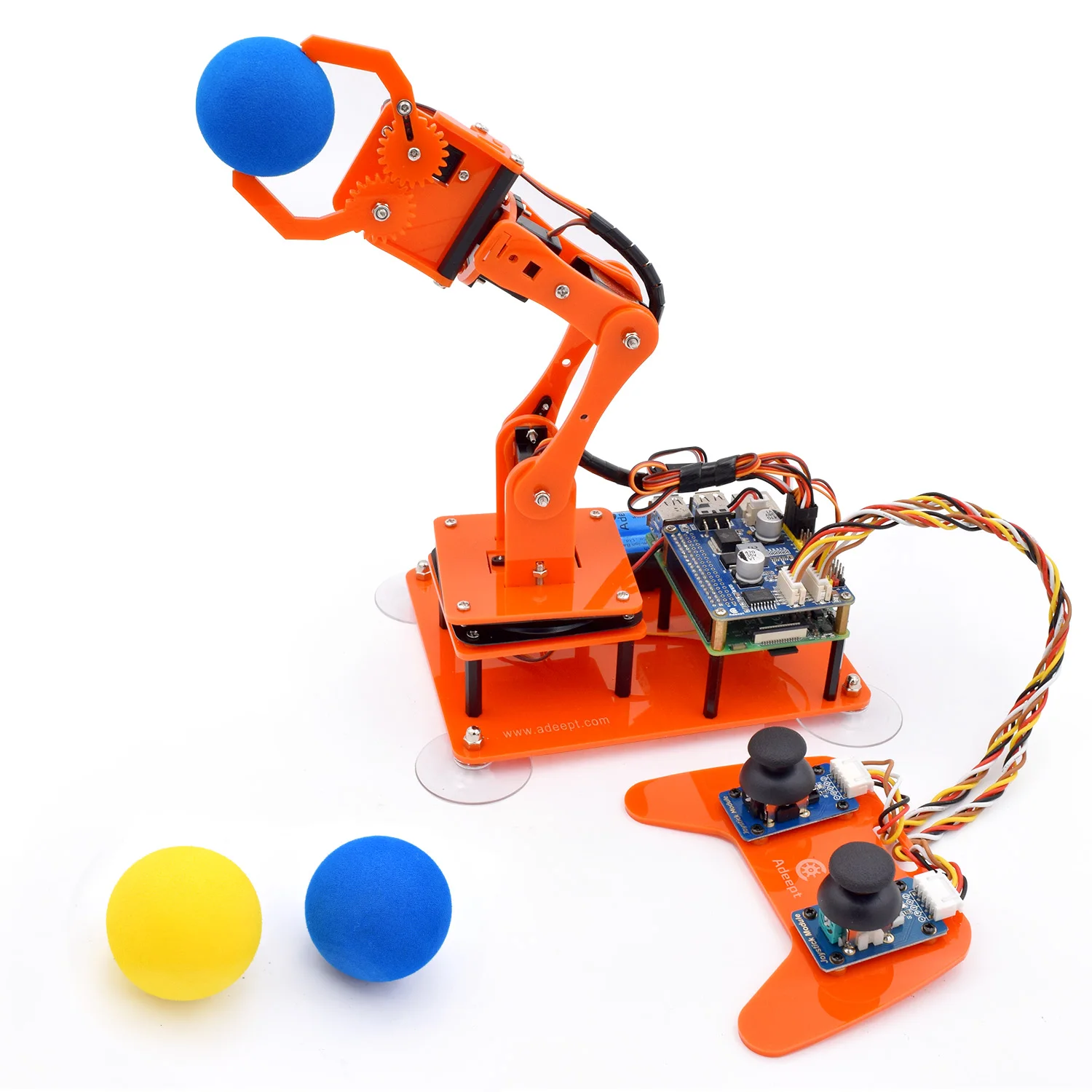 Adeept 5DOF Robotic Arm Kit for Raspberry Pi 4 B 3 B+ B A+, Programmable DIY Coding STEM Education 5 Axis Robotic Arm