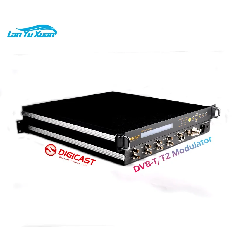 Modulator UHF VHF ASI DVB-T2/T Digital AV RF for EN 302755 Standard 2*ASI Inputs DPD Supported TV Broadcasting Equipment