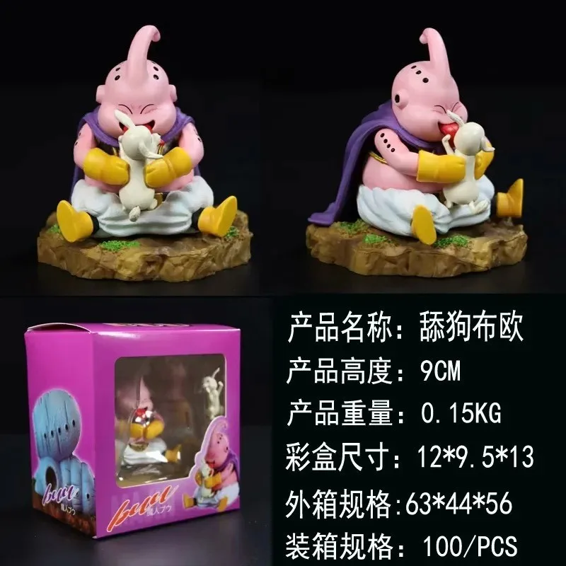 

Dragon Ball Z Majin Buu Figure Q Version Buu with Dog & Game Console Pvc Collectible Model Doll Toy