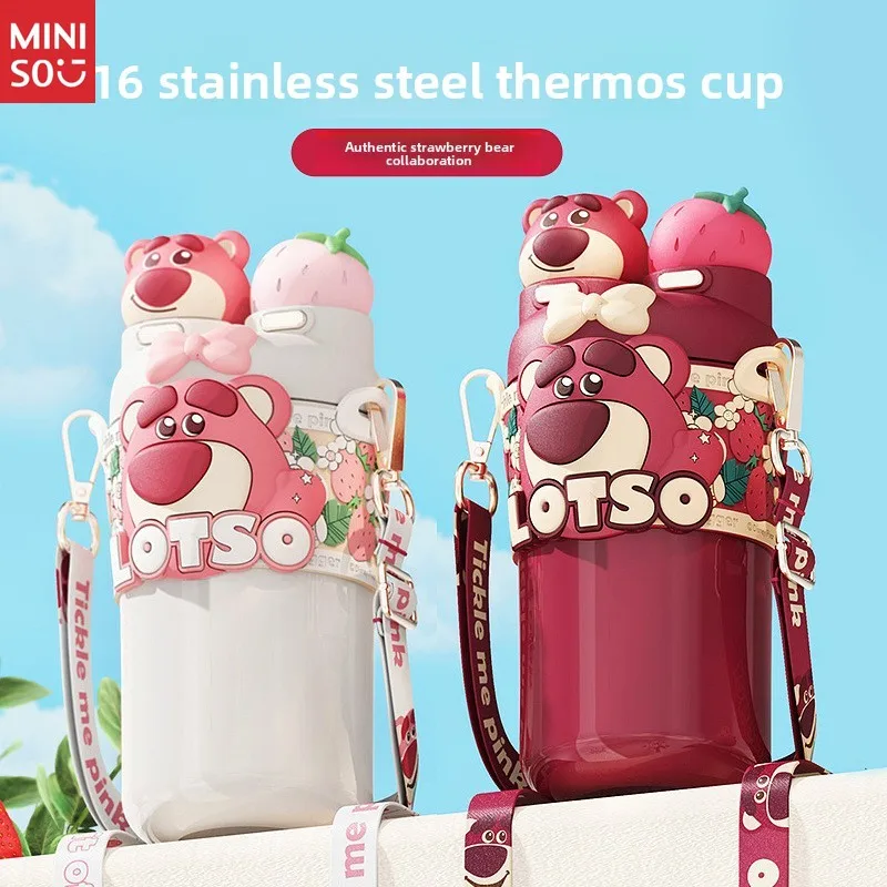 

Lotso Thermos Cup - Stylish, Food-Grade 316, Dual-Drink Straw Cup, Portable Water Bottle for Girls & Kids
