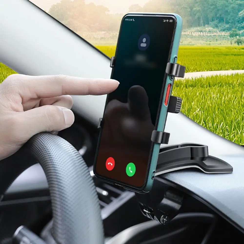 High Quality Plastic Car Mobile Phone Holder Easy Clip Mount Universal Phone Stand Rotatable Phone Rack Dashboard Mount
