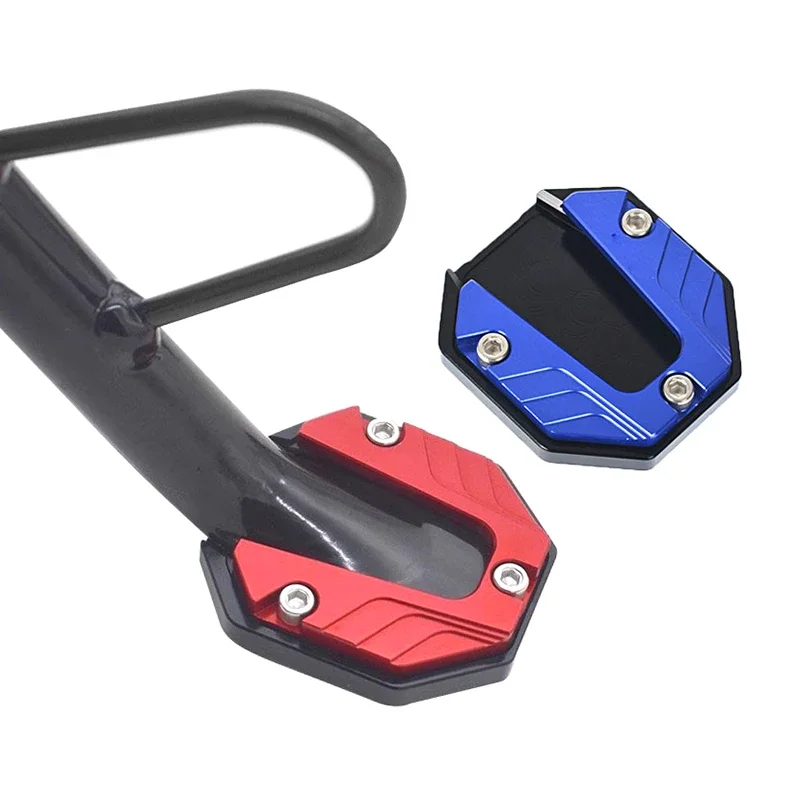 Scooter Motorbike Accessories Extension Foot Pad Support Plate Aluminum Alloy Motorcycle Bike Kickstand Extender Foot Side Stand view 4