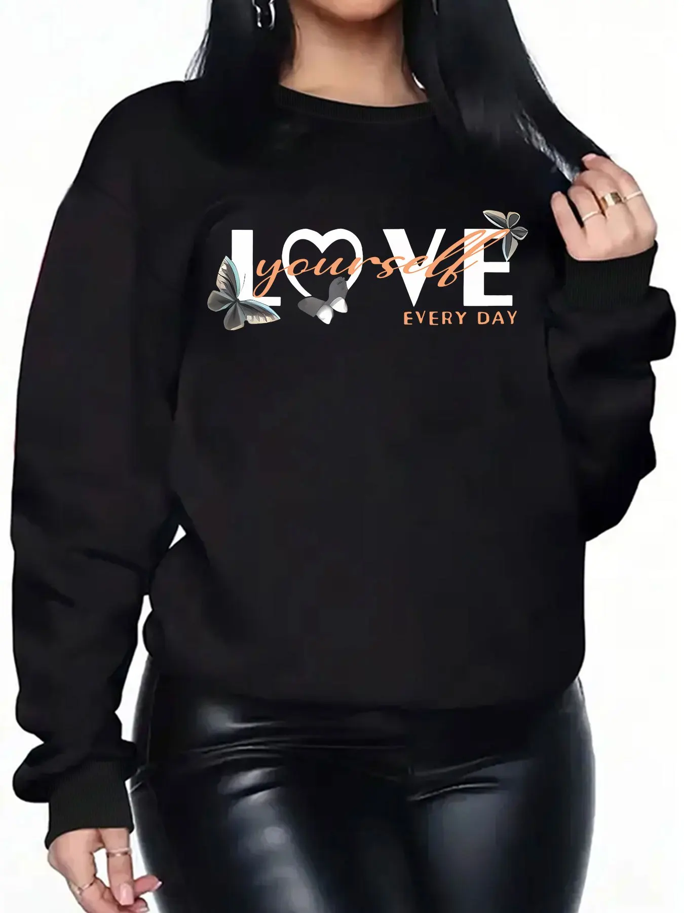 Women's Autumn and Winter Loose Casual Cartoon Zipper Bear Pattern Printed Velvet Long-Sleeved Round Neck Sweatshirt Pullover