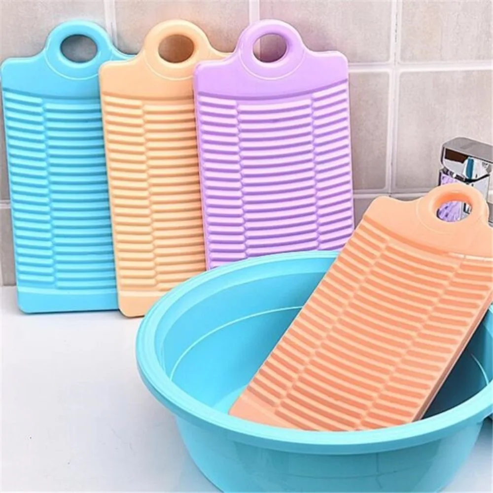 Non Slipping Mini Washing Board Hanging Thicken Plastic Washboard Cleaning Tool Sink Laundry Cleaning Tool Bathroom Accessories