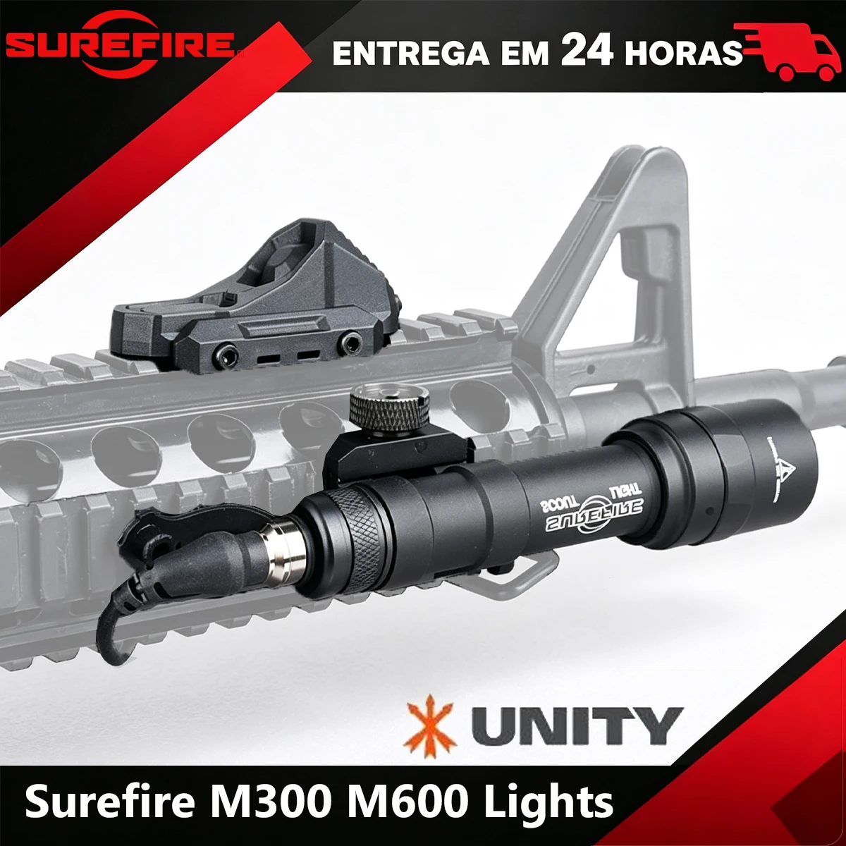 Airsoft Surefire M600 M600C Flashlight Dual Pressure Switch Tactical M300 M300C Hunting Lamp Scout Lights for AR15 20mm Rail