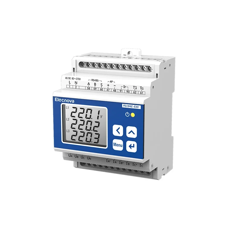 2026 PD195Z-E33 DC 3 Phase Din Rail Mounted Remote Power Monitoring Meter