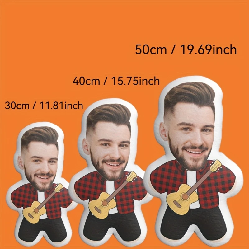 Modern Style Custom Pillow, Digital Double-Sided Printing Design, Personalized Design, Face And Body Integration, Hidden Zipper,