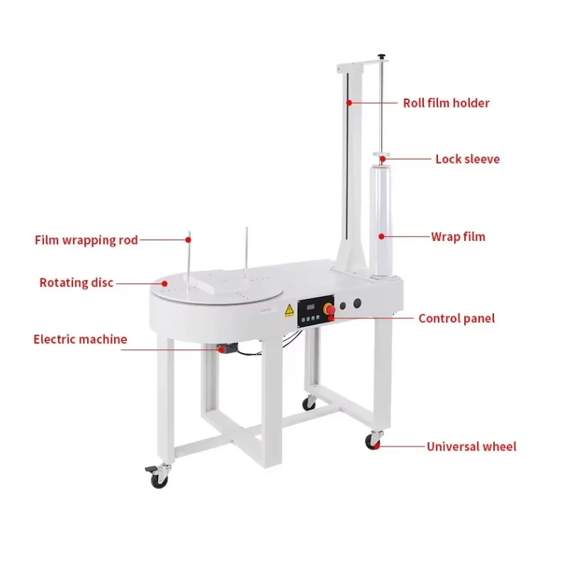 Customized Electric 220V DBC800 Semi-automatic Stretch Film Wrapper With Motor & PLC For Case Packaging Best Price