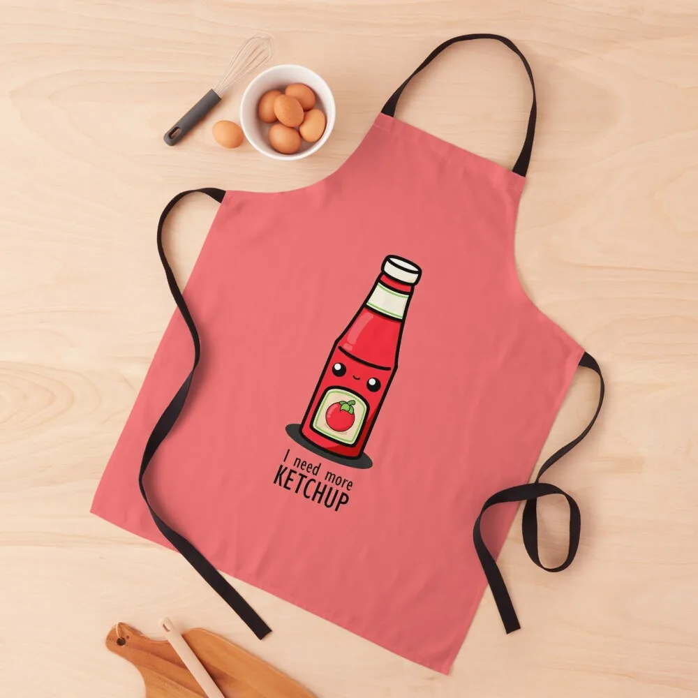 

Cute Cartoon Tomato Ketchup || Tomato Sauce || Kawaii Apron Art Teacher Women's Kitchen painting Apron