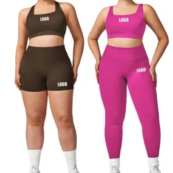 Customized LOGO fat plus size yoga clothes women's clothing quick-drying Pilates running tight sports fitness suit