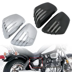 2x Hollow Stripe Design Motorcycle Fairing Side Battery Covers For Yamaha Virago XV 700 750 1000 1100 XV700 XV750 XV1000 XV1100