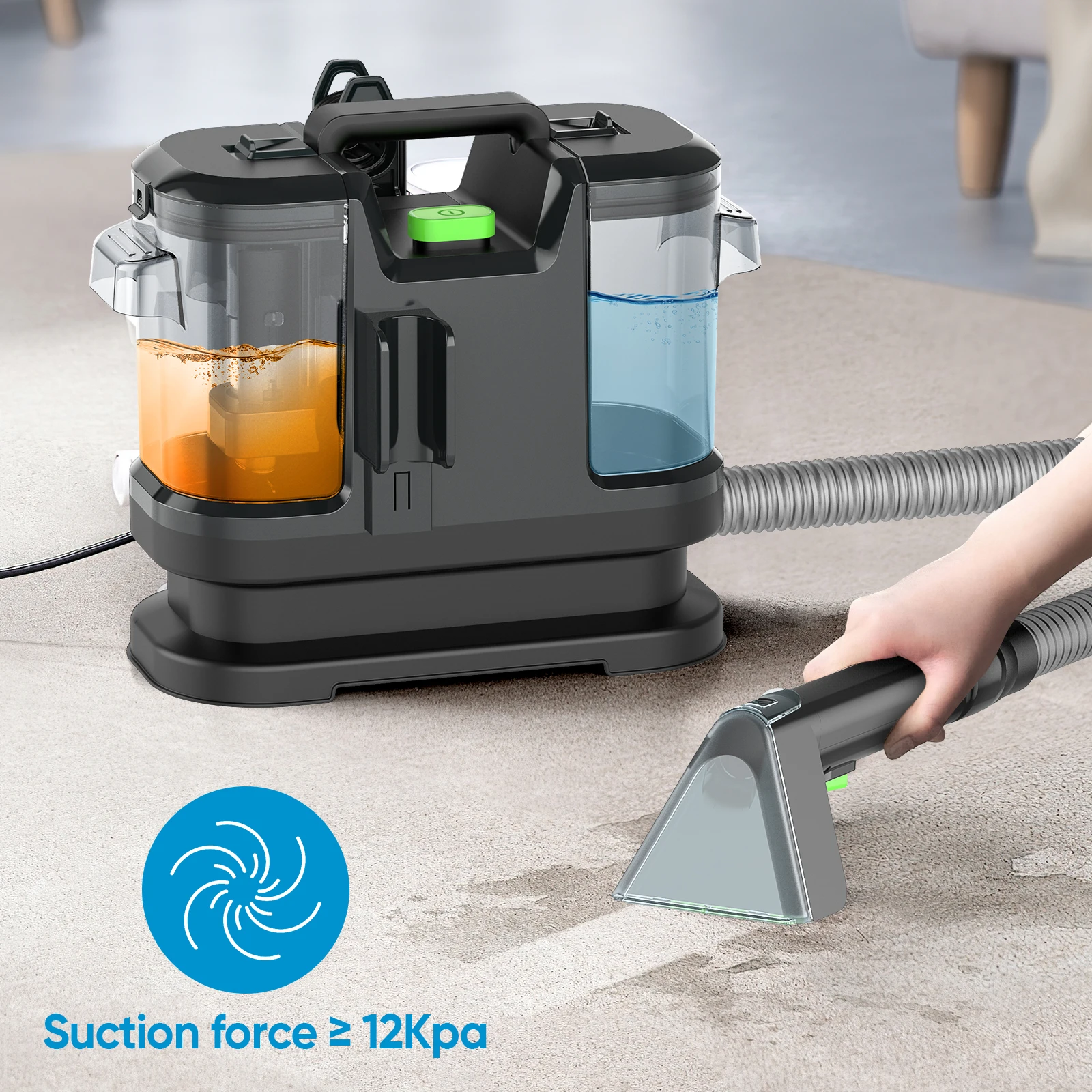 Portable Corded Carpet Cleaner - close-up view