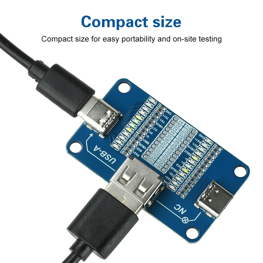 USB A to Type C Detection Module Multi Interface Cable Tester Fast Charging Wire Inspection Portable Tool With LED Indicators
