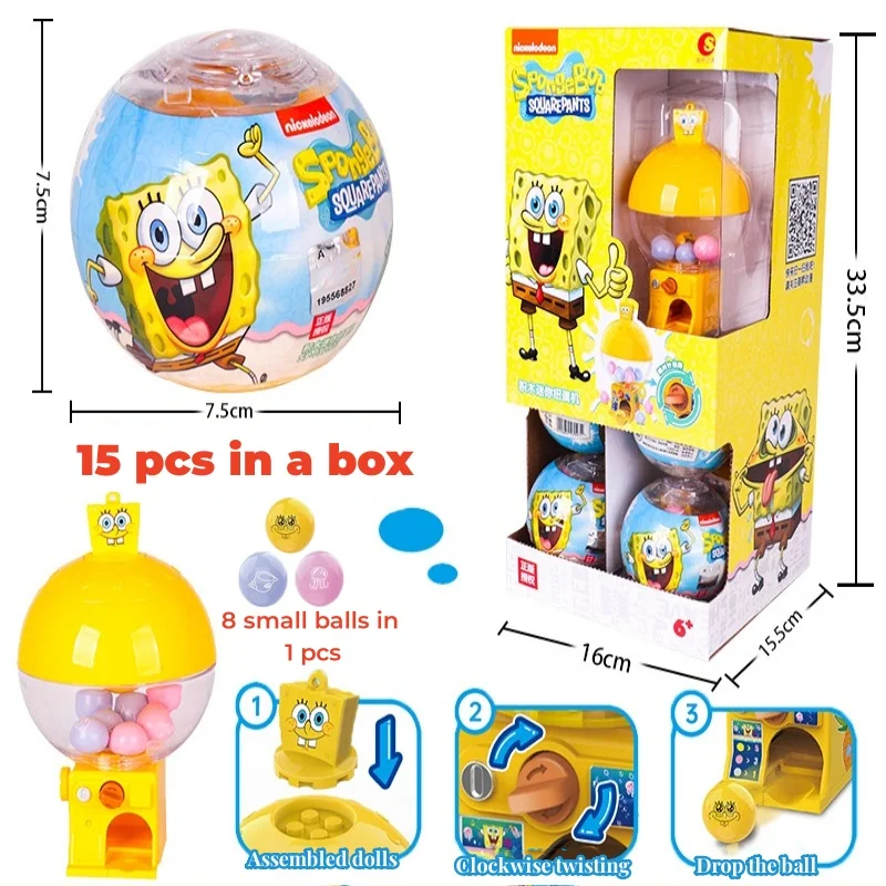 1/15PCS Vérbeli spongebob squarepants Építés blocks Mali twister spongebob squarepants gacha Gyermek- Feltűnik vkinek golyós gyerekeknek ajándékok