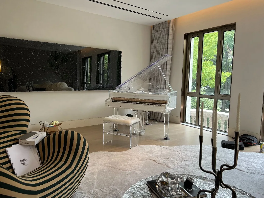 Grand Big Piano Latest Triangular Crystal Transparent Stage Home Professional Keyboard Playing Musical Instruments