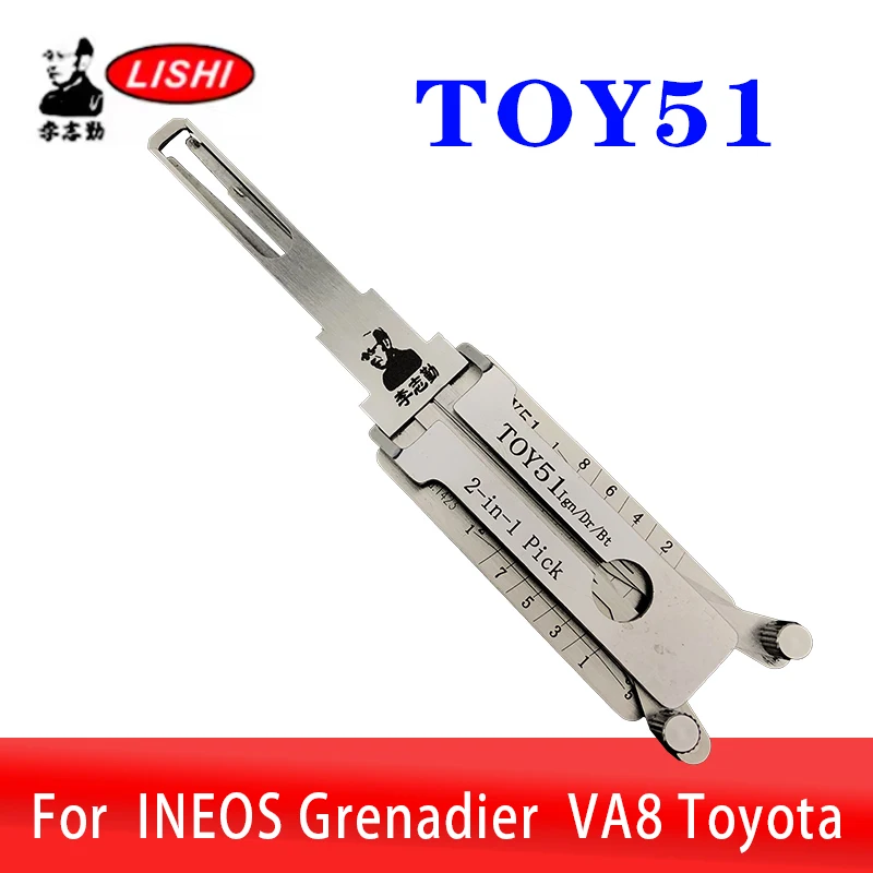 

Original TOY51 LISHI 2in1 For INEOS Grenadier For Europe Toyota VA8 Decoder Car Door Open tool Lock Pcik tool Locksmiths tool