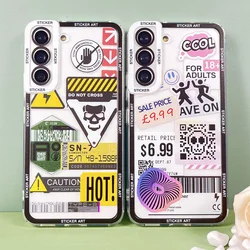 Case For Samsung Galaxy A13 A14 A22 A31 A32 A33 A50 A54 A52 A53 A72 A73 Soft Cover Sticker Art