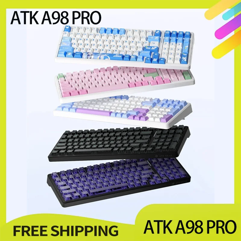 

Atk A98 Pro Mechanical Keyboard Wireless Three Mode Hot Swap Gasket Gaming Keyboard Ergonomics Custom Keyboard Esports Gift
