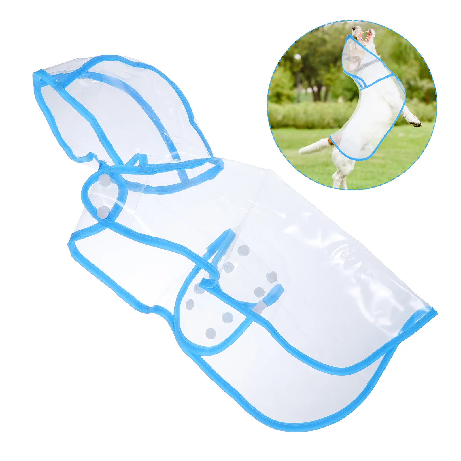 

Waterproof Transparent Pet Raincoat for Small Dogs Cats Size M Blue Special Fresh Sweet Rainwear Puppy Raincoat