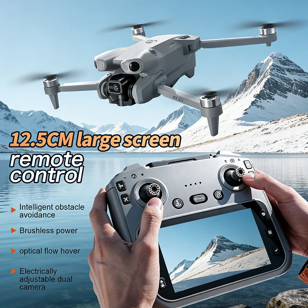 

NEW Original GT50 Drone 8K HD Dual Camera WiFi GPS 20min Flight Aerial Photography Quadcopter Remote Control UAV Boys Toys Gifts