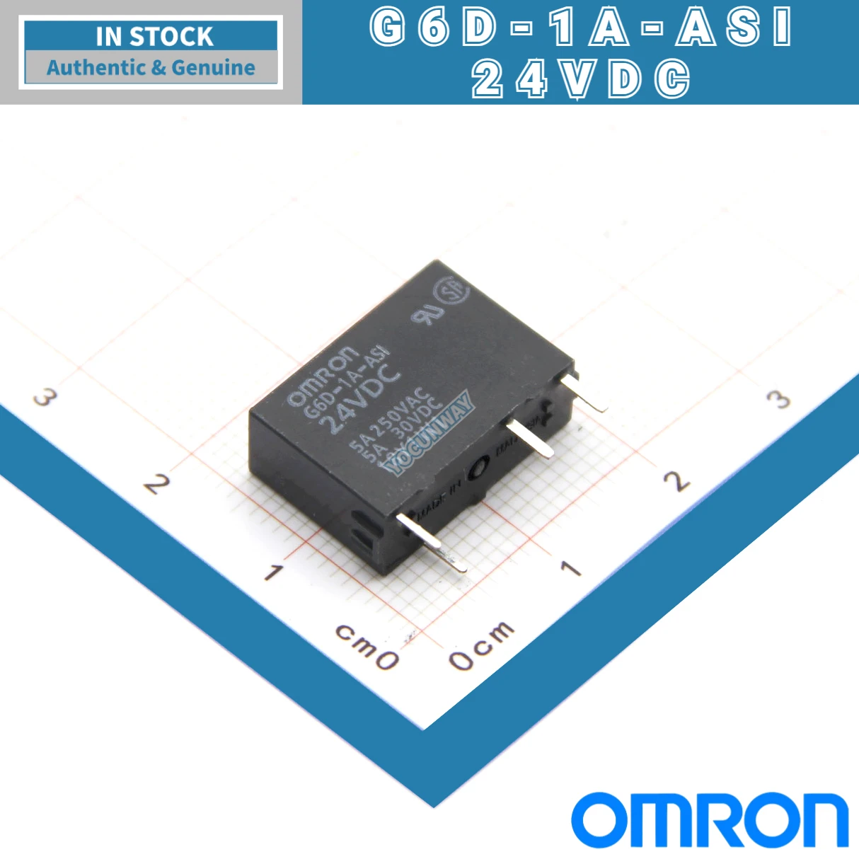 New Authentic Original OMRON PCB Power Relay G6D-1A-ASI-5VDC 24VDC 12VDC DC12V 24V 4pin 5A P6D-04P