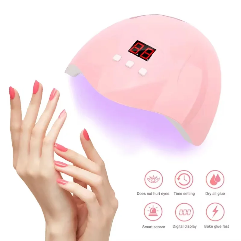 Lampada professionale per unghie in gel Lampada ultravioletta Macchina per manicure per unghie a polimerizzazione ad asciugatura rapida per essiccatore per unghie leggero con smalto gel
