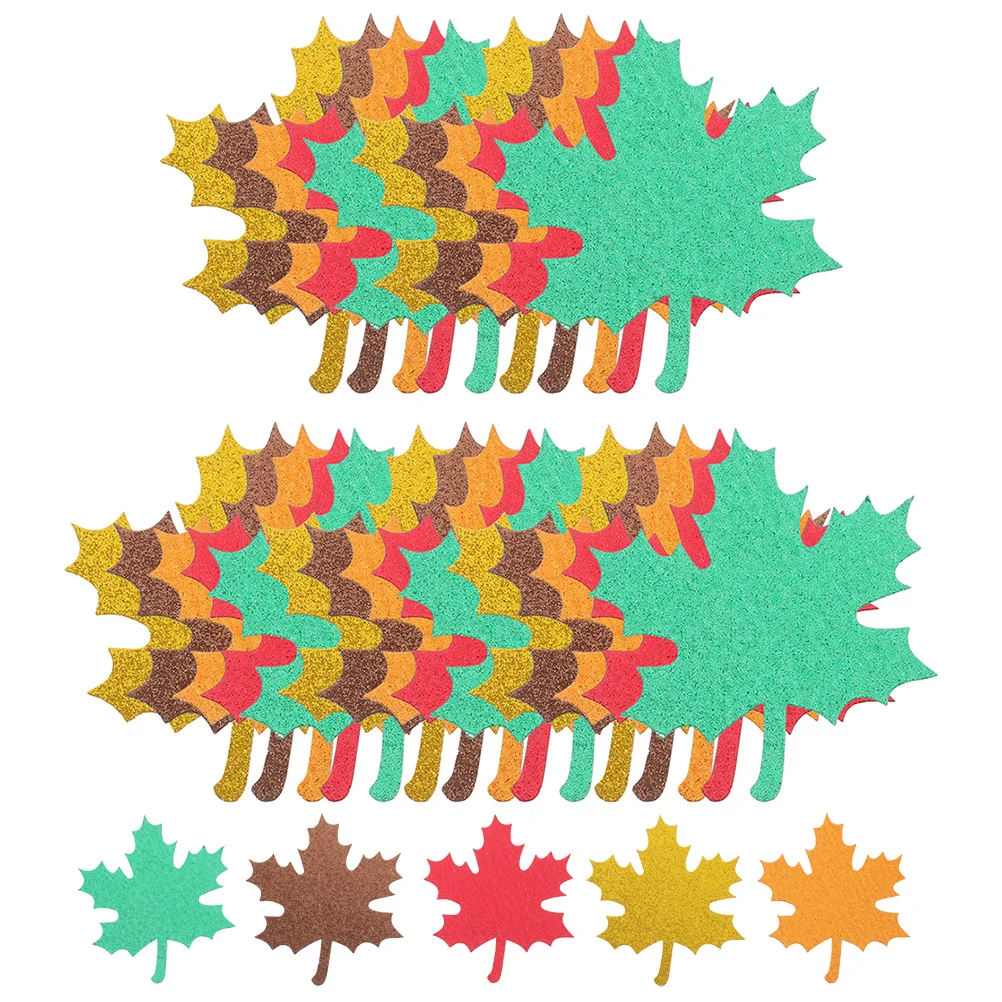 

30 Pcs Flash Maple Leaf Decoration Wall Art Paper Thanksgiving Bulletin Board Decorations