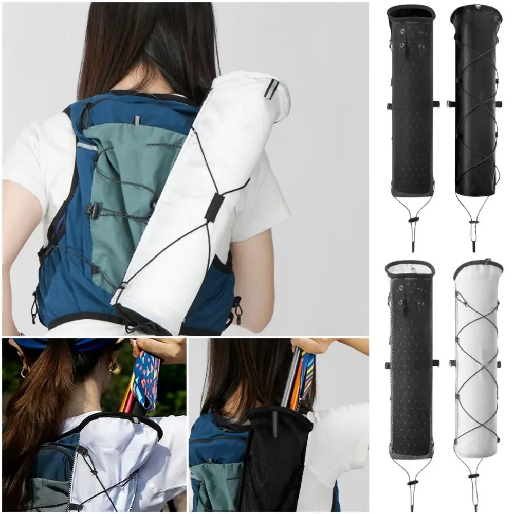 

Легкая сумка для хранения треккинговых палок с внешней застежкой, белая/черная, портативный спортивный рюкзак