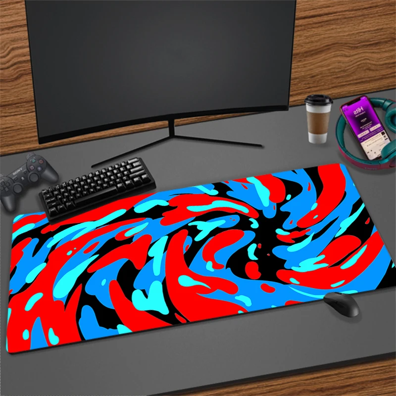 Abstract Art Mouse Pad Gaming Accessories Mousepad Office Gamer Keyboard Deskmat Large Rubber Strata Liquid Art Color Table Mat