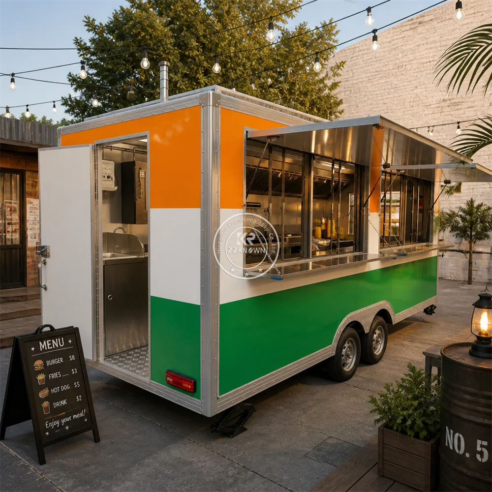 

Mobile Gourmet Taco Truck Street Fast Food Truck Hot Dog Snack Trailer Pizza Cart Food Trailer With Kitchen Equipment