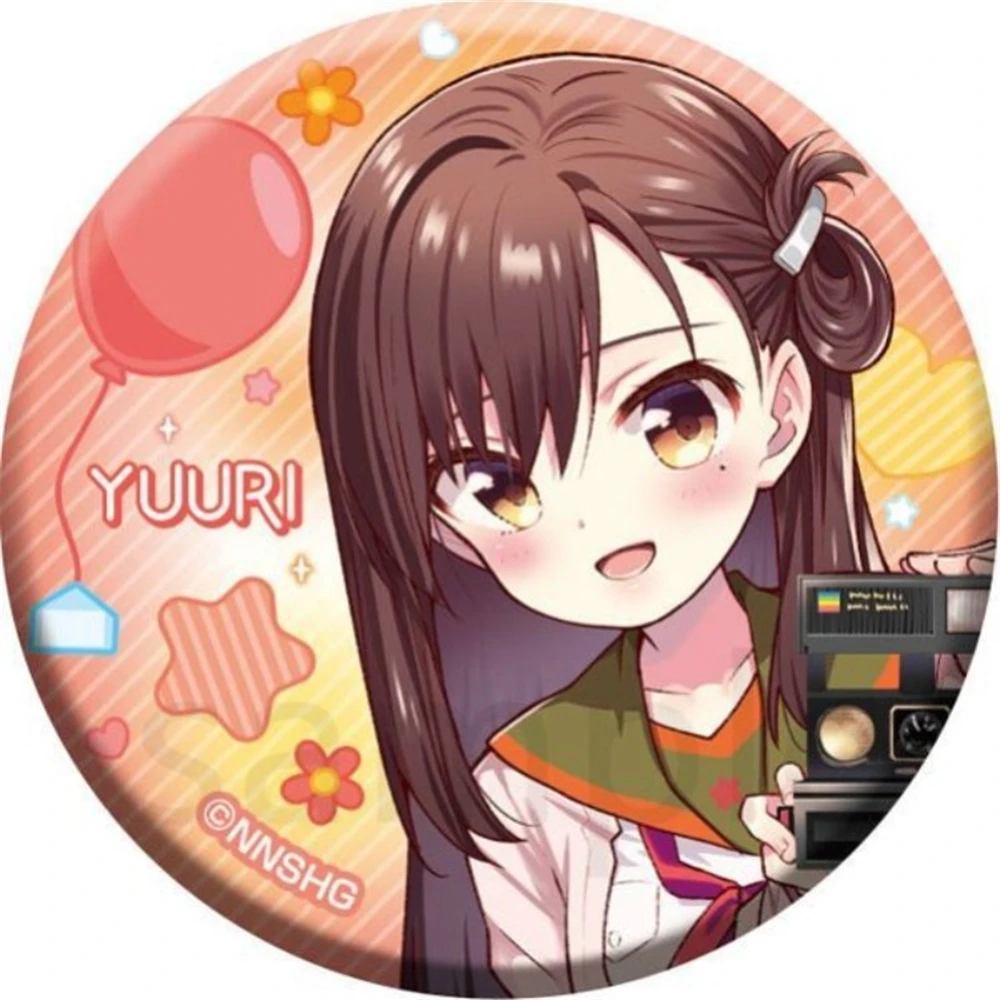 58mm Anime SCHOOL-LIVE! Yuki Takeya Kurumi Ebisuzawa Cosplay COSTUME Badge Pin SPTE Tinplate Brooch﻿ Prop Xmas Gilf