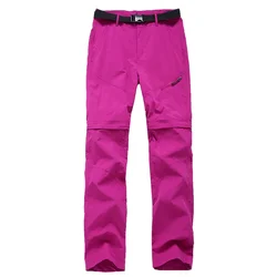Summer Breathable Trekking Trousers Uv Protection Fishing Pants Outdoor Quick Dry Removable Hiking Camping Pants Women