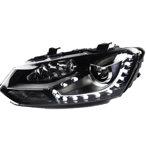 Headlight for VW Polo TSI 2011-2018 Car LED DRL Hella автомобильные товары Hid H7 Vento Polo GTI Car Accessories