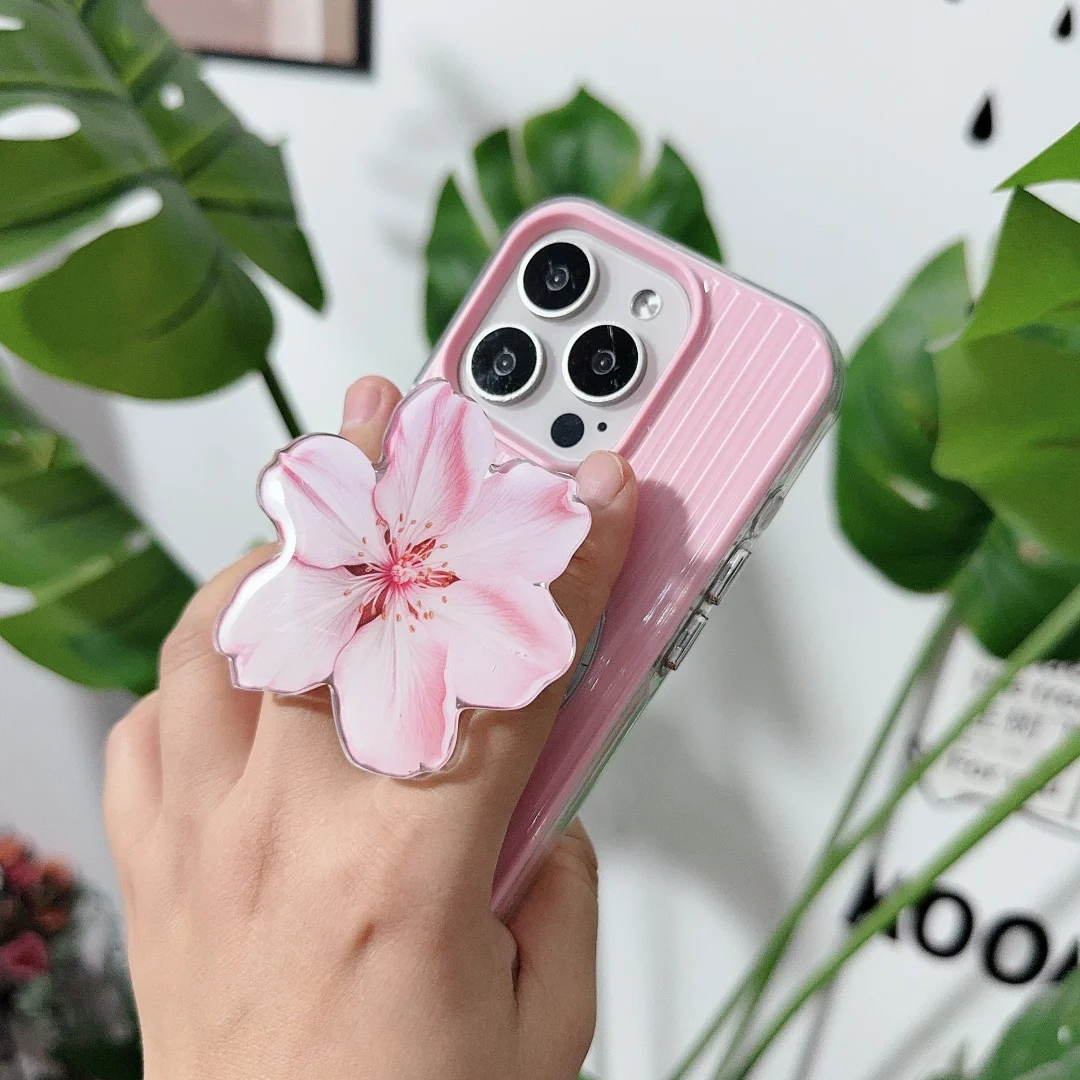 Custodia con staffa di aspirazione fiore magnetico anticaduta moda per iPhone 16 15 14 Cover per telefono 16 13 Pro MAX Custodia rigida antiurto posteriore