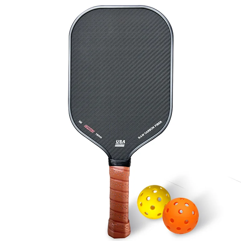 New 3K Textured Racket Carbon Fiber Squash Racket, Professional Racket Paddle