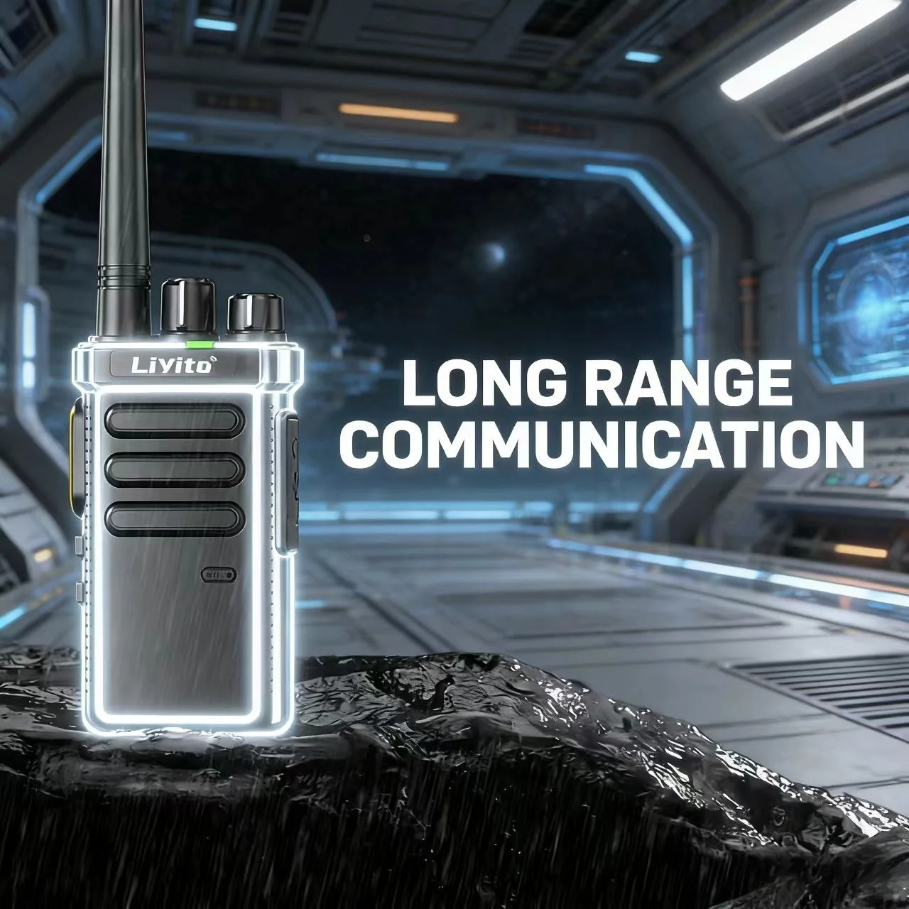 Long Range Handheld Walkie Talkie UHF 400-470MHz 16 Channels Rechargeable Waterproof Two Way Radio with USB Charger for Camping