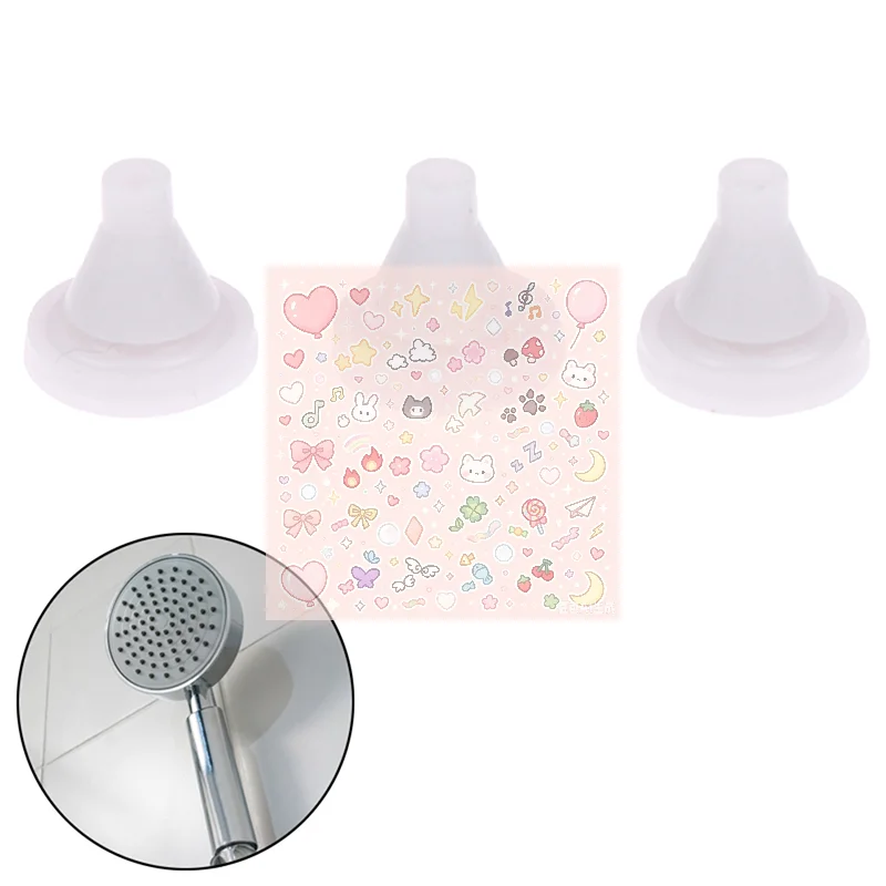 50PCS Shower Accessories Shower Head Silicone Sprinkler Head Spout Top Spray Parts Parts Shower Silicone Water
