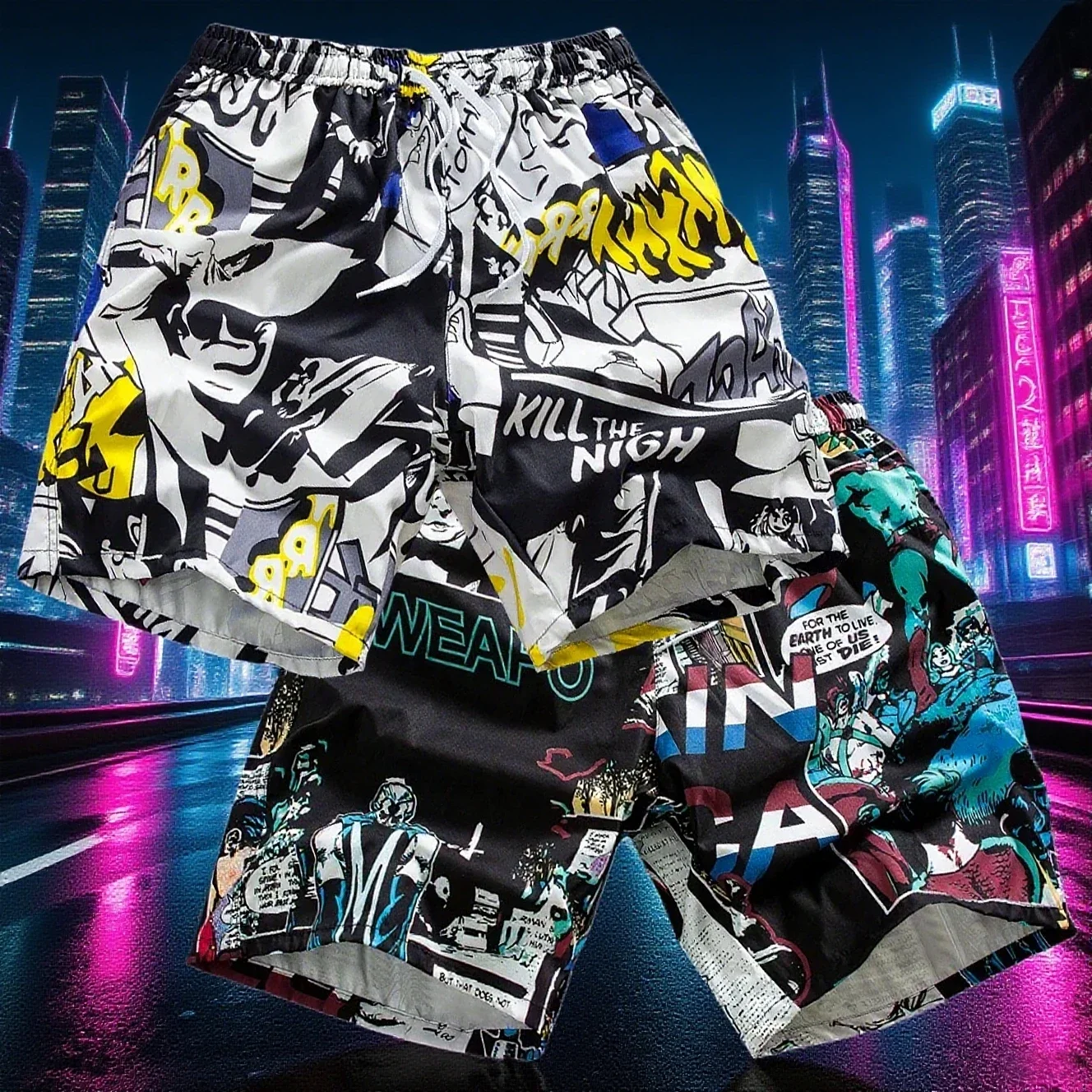 

Новые летние мужские модные облегающие шорты, свободная повседневная одежда, уличные трендовые штаны, быстросохнущие дышащие удобные шорты