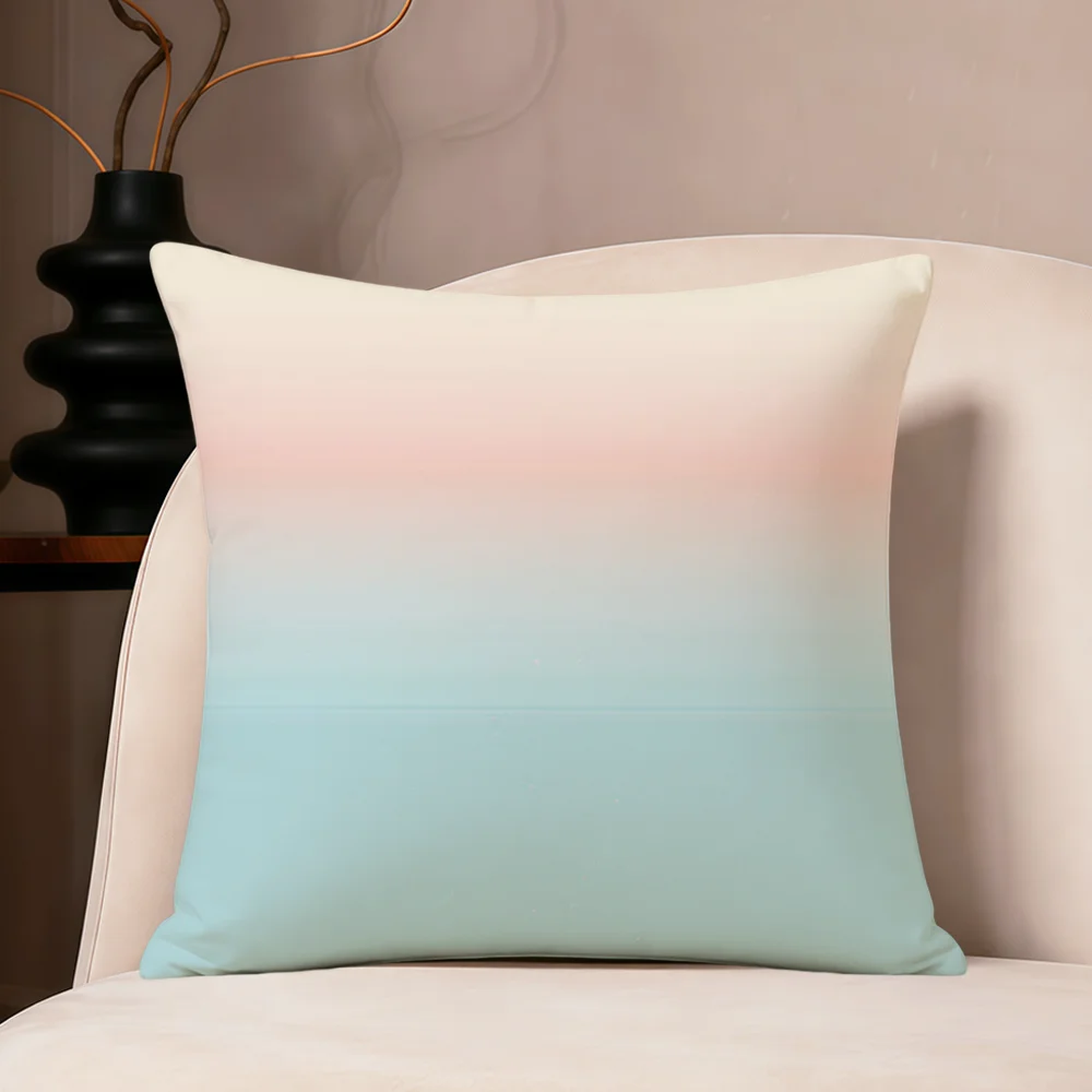 Summer Sunse Cushion Cover Bedroom Sofa Decorative Home Car Portable Cushion Cover With Zipper Soft Pillowcase - view 4