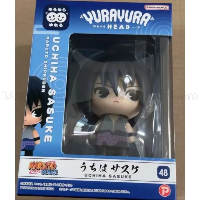 In Stock Original PLEX YURAYURA HEAD Naruto Shippuden Uchiha Sasuke Chibi Bobblehead Figure Ornament Birthday Gift