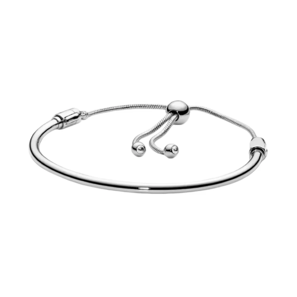 Hot selling 925 silver women's bracelet with heart T-shaped buckle and adjustable logo bracelet, fashionable DIY jewelry gift - view 3