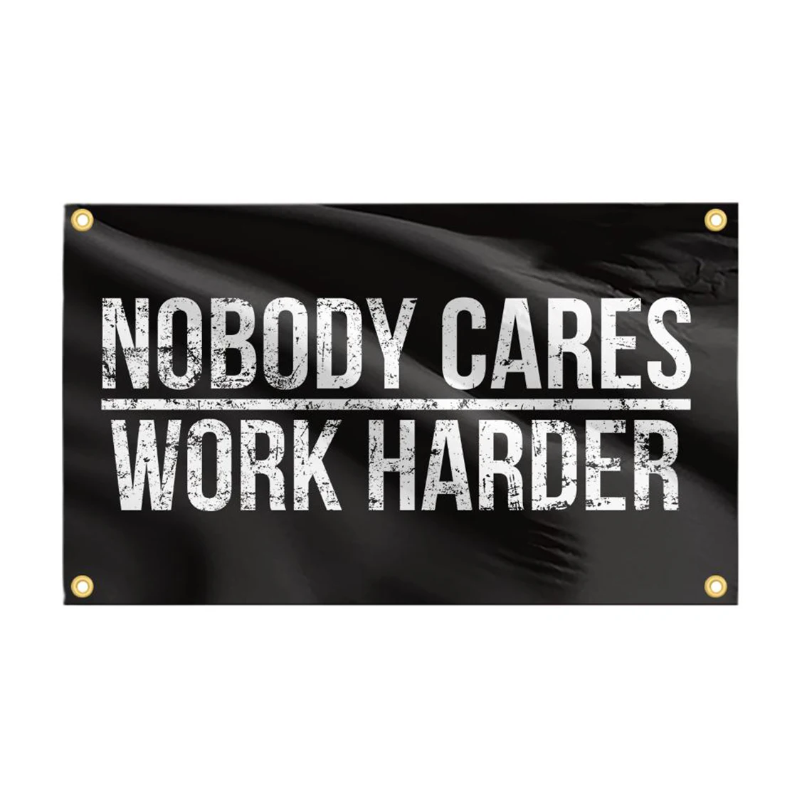 Nobody Cares Work Harder Flag Cool Banner Funny Tapestry 3x5 FT With Four Grommets For College Dorm Room Guys Man Cave Bedroom