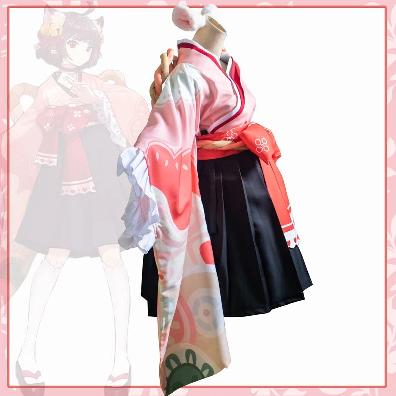 Game Majsoul Ichihime Cosplay Kostuum Lolita Kimono Uniform Halloween Dress Up Kimono Aangepaste H