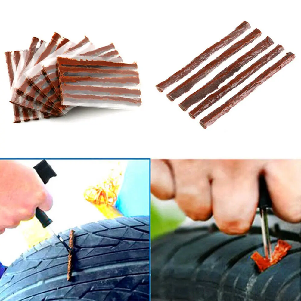 5Pcs/Set Car Tire Repair Kit Emergency Tire Repair Strips Tubeless Seal Rubber Strip Plug Tire Puncture Recovery Kit For Vehicle