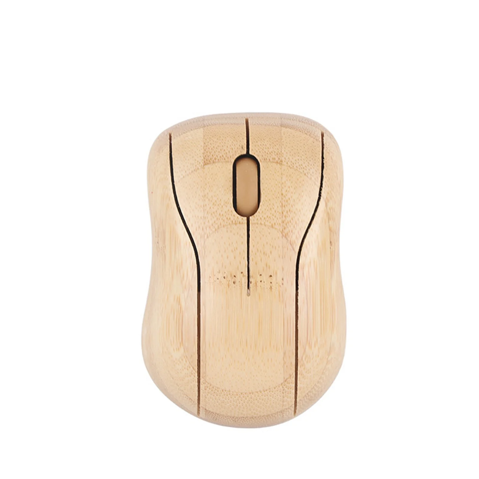 Computer Wireless Devices 2.4GHz Wireless Connection Plug and Play Bamboo Wood Computer Control Devices for Office Mouse