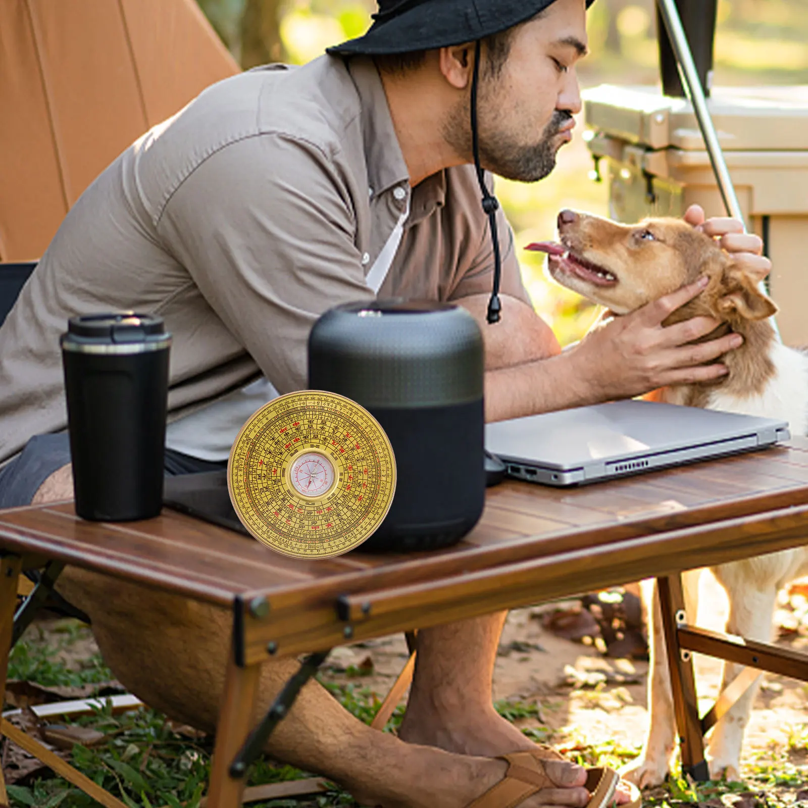 

Alloy Chinese Compass Small Portable Feng Shui Tool Outdoor Camping Hiking Survival Metal Craft Traditional Chinese Ornament