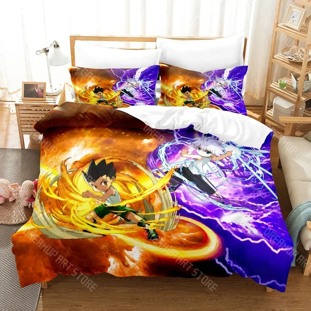 Exquisite 3d Print Hunter X Hunter Anime Bedding Set Single Twin Full Queen King Size Bed Set Adult Kid Bedroom Fashion Home Tex